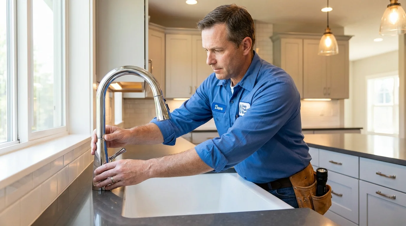 Kitchen faucet installation by Johns Plumbing LLC in Hinesville